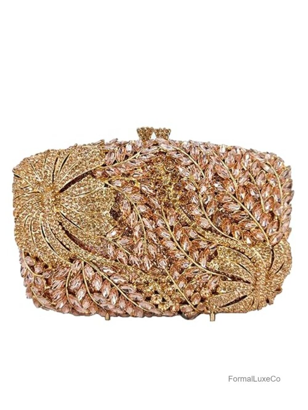 Evening Clutch Mini Crystal Floral Bag Party Prom Wedding Handbag